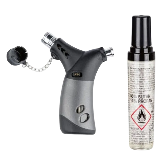 Briquet Tempête Chalumeau + Recharge de Gaz 16,7 ml Incluse